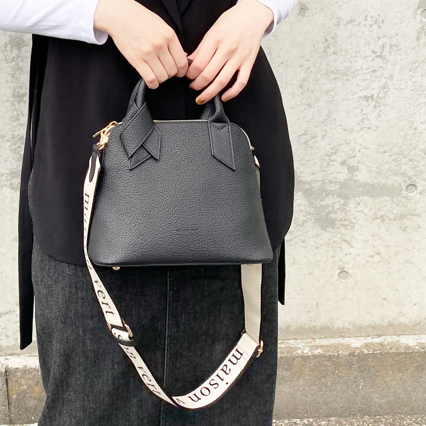 【超軽量/多収納】リボンハンドル2WAYバッグ