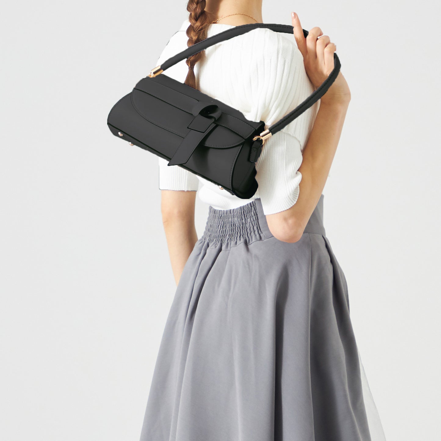 【MV-80】ワイドリボンフラップバッグ